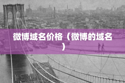微博域名价格（微博的域名）