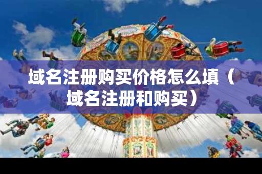 域名注册购买价格怎么填（域名注册和购买）