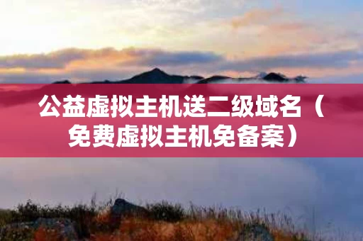 公益虚拟主机送二级域名（免费虚拟主机免备案）
