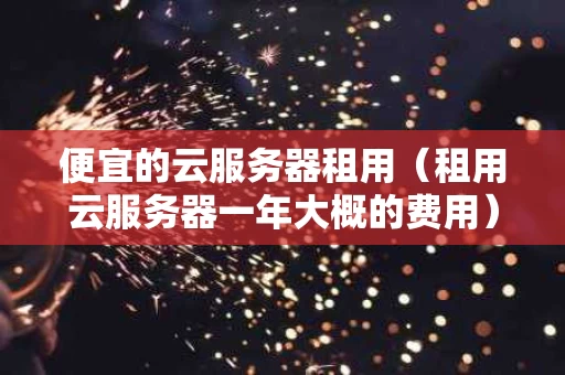 便宜的云服务器租用（租用云服务器一年大概的费用）
