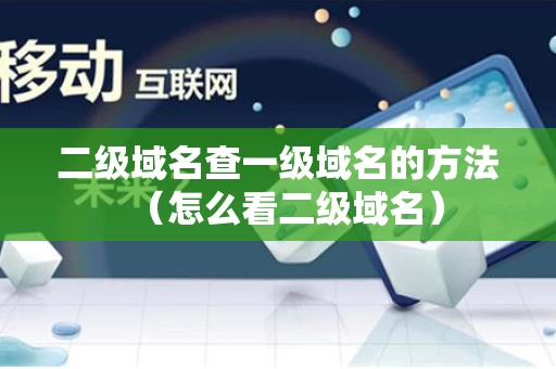 二级域名查一级域名的方法（怎么看二级域名）