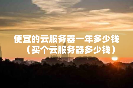 便宜的云服务器一年多少钱（买个云服务器多少钱）