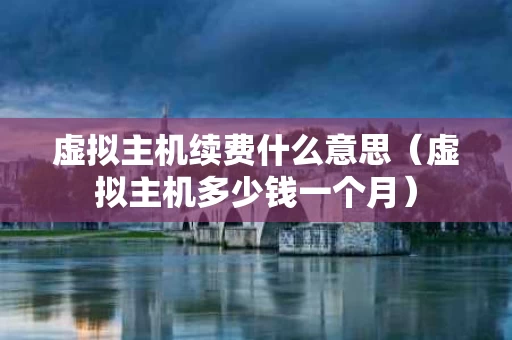 虚拟主机续费什么意思（虚拟主机多少钱一个月）