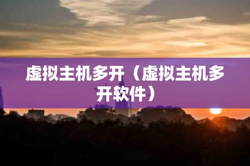 虚拟主机多开（虚拟主机多开软件）