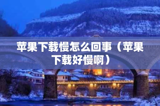 苹果下载慢怎么回事（苹果下载好慢啊）