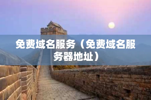 免费域名服务（免费域名服务器地址）