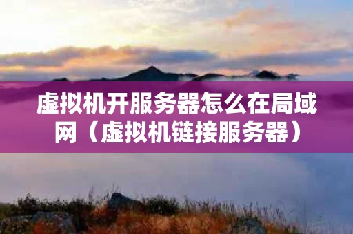 虚拟机开服务器怎么在局域网（虚拟机链接服务器）