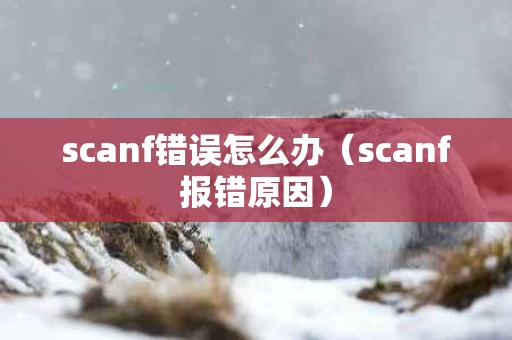 scanf错误怎么办（scanf报错原因）