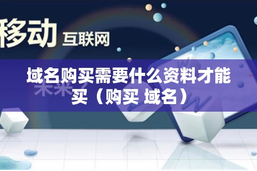 域名购买需要什么资料才能买（购买 域名）