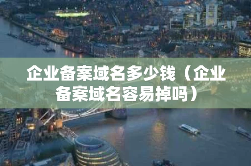企业备案域名多少钱（企业备案域名容易掉吗）