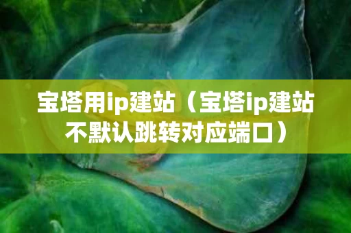 宝塔用ip建站（宝塔ip建站不默认跳转对应端口）