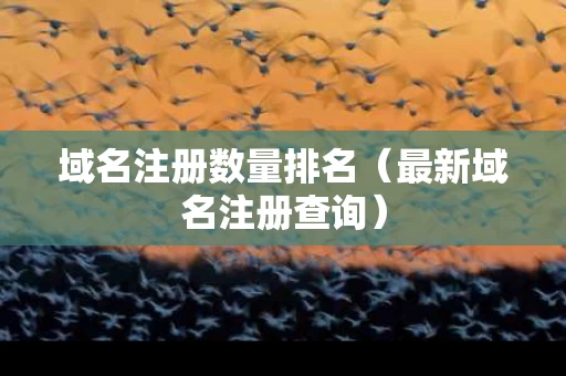 域名注册数量排名（最新域名注册查询）