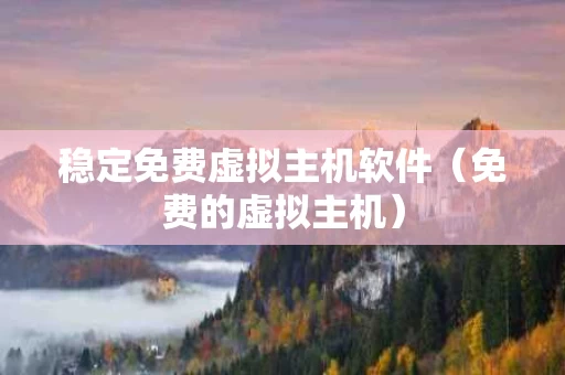 稳定免费虚拟主机软件（免费的虚拟主机）