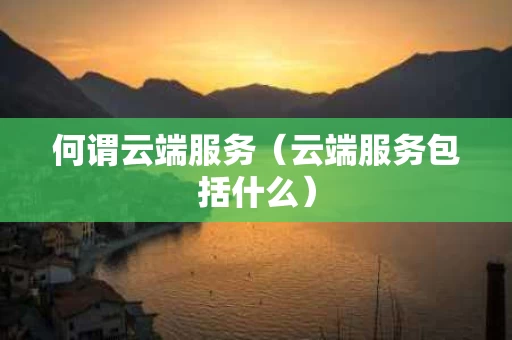 何谓云端服务（云端服务包括什么）