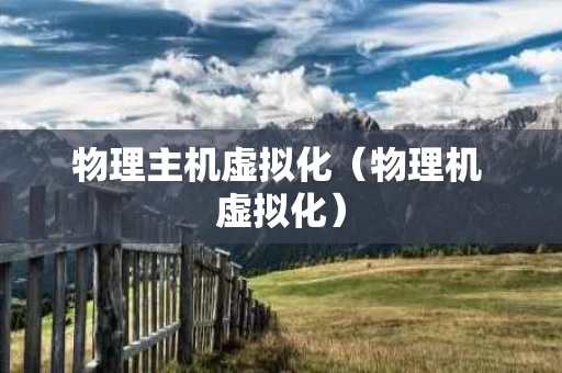 物理主机虚拟化（物理机 虚拟化）