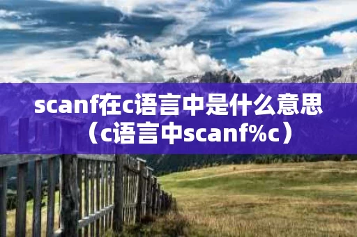 scanf在c语言中是什么意思（c语言中scanf%c）