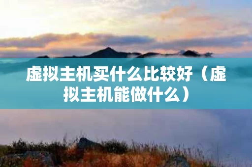 虚拟主机买什么比较好（虚拟主机能做什么）