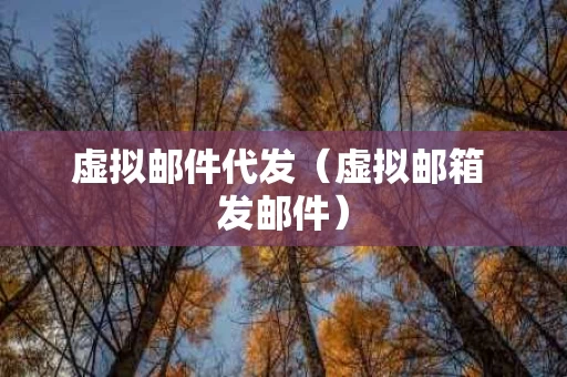 虚拟邮件代发（虚拟邮箱 发邮件）