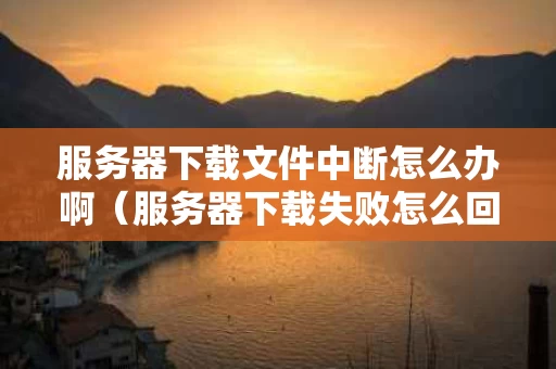 服务器下载文件中断怎么办啊（服务器下载失败怎么回事）