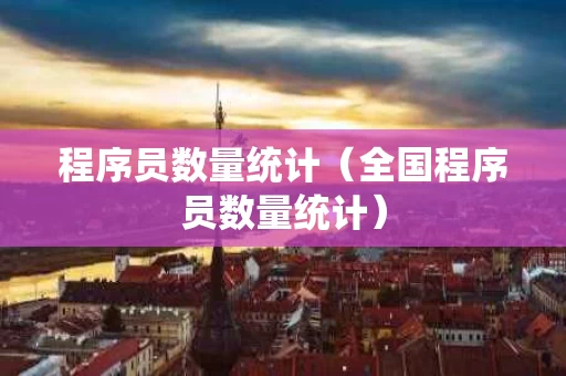 程序员数量统计（全国程序员数量统计）