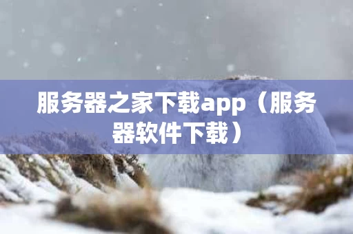 服务器之家下载app（服务器软件下载）
