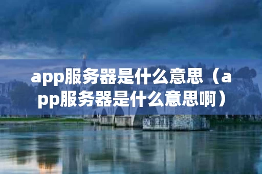 app服务器是什么意思（app服务器是什么意思啊）