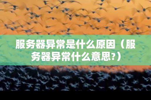 服务器异常是什么原因（服务器异常什么意思?）