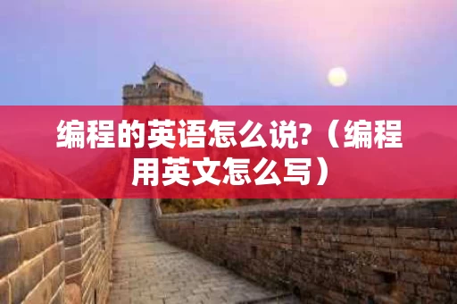 编程的英语怎么说?（编程用英文怎么写）