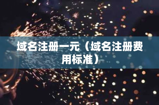 域名注册一元（域名注册费用标准）