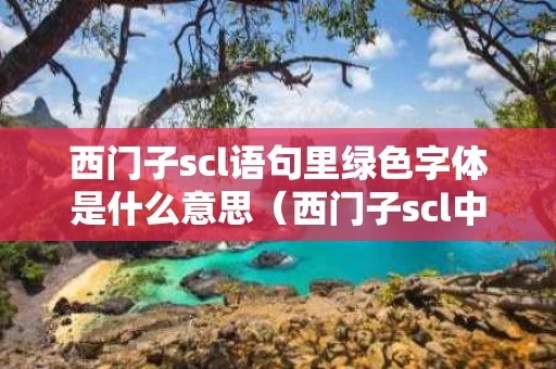 西门子scl语句里绿色字体是什么意思（西门子scl中文手册）