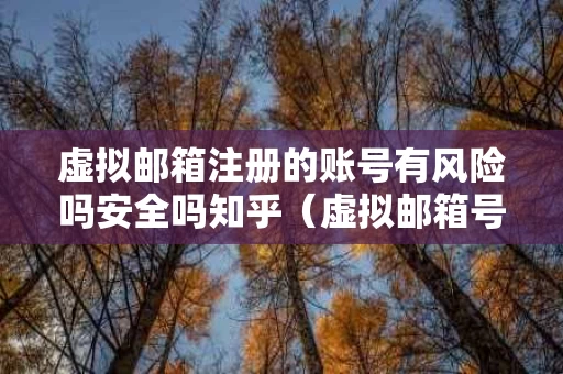 虚拟邮箱注册的账号有风险吗安全吗知乎（虚拟邮箱号码）