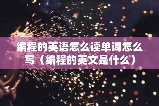 编程的英语怎么读单词怎么写（编程的英文是什么）