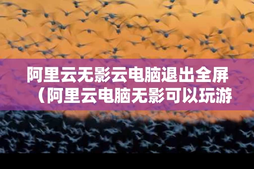 阿里云无影云电脑退出全屏（阿里云电脑无影可以玩游戏吗）