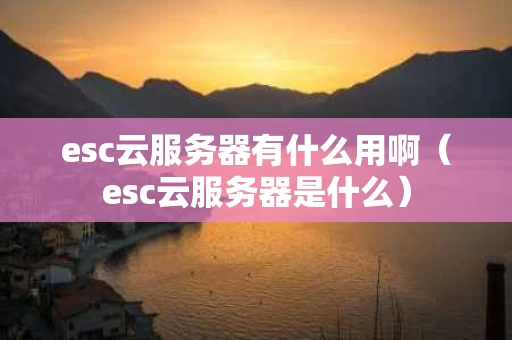esc云服务器有什么用啊（esc云服务器是什么）