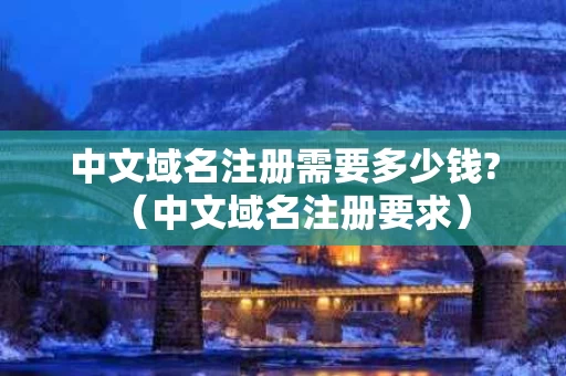 中文域名注册需要多少钱?（中文域名注册要求）