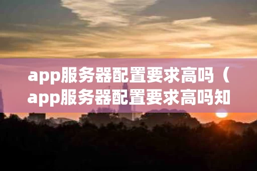 app服务器配置要求高吗（app服务器配置要求高吗知乎）