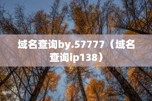 域名查询by.57777（域名查询ip138）