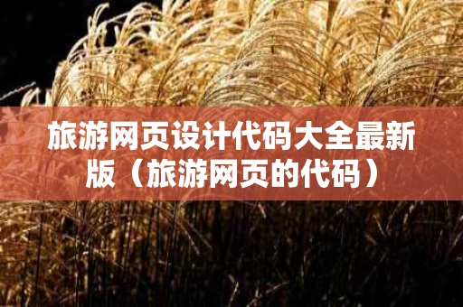 旅游网页设计代码大全最新版（旅游网页的代码）