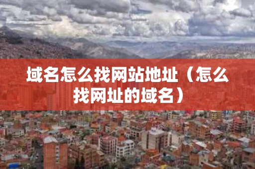 域名怎么找网站地址（怎么找网址的域名）