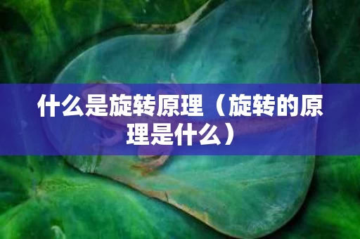 什么是旋转原理（旋转的原理是什么）