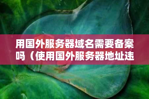 用国外服务器域名需要备案吗（使用国外服务器地址违法吗）
