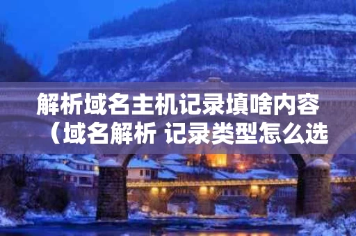 解析域名主机记录填啥内容（域名解析 记录类型怎么选）