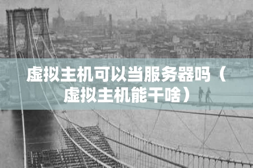 虚拟主机可以当服务器吗（虚拟主机能干啥）