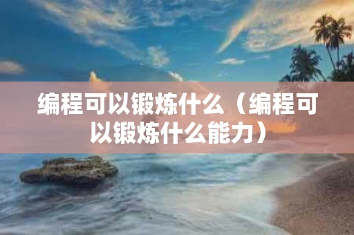 编程可以锻炼什么（编程可以锻炼什么能力）