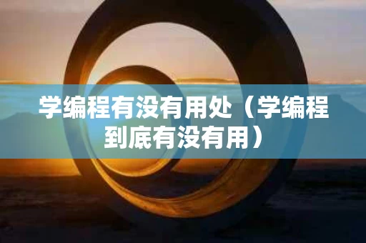 学编程有没有用处（学编程到底有没有用）