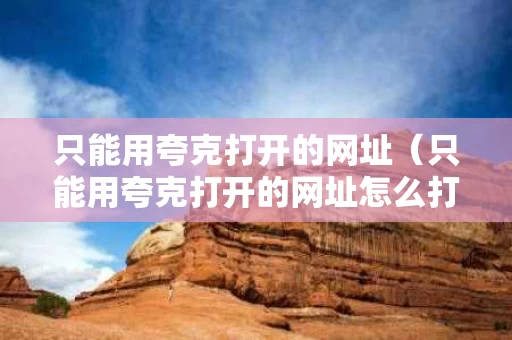 只能用夸克打开的网址（只能用夸克打开的网址怎么打开）