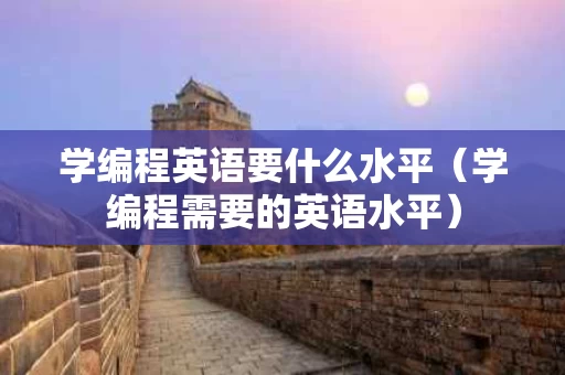学编程英语要什么水平（学编程需要的英语水平）