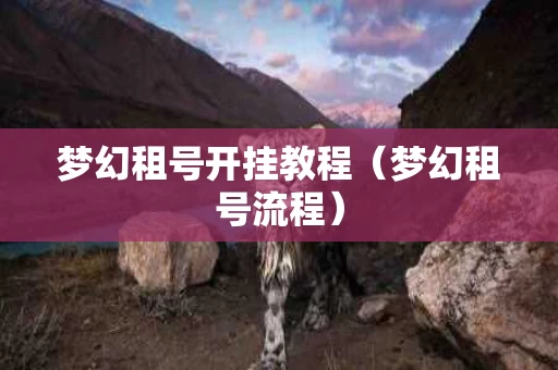 梦幻租号开挂教程（梦幻租号流程）