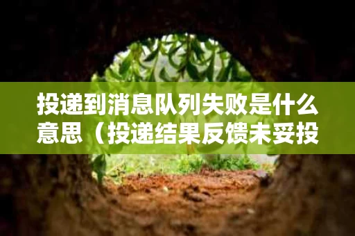 投递到消息队列失败是什么意思（投递结果反馈未妥投怎么办）