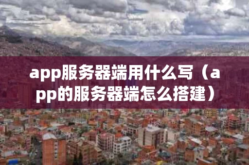 app服务器端用什么写（app的服务器端怎么搭建）